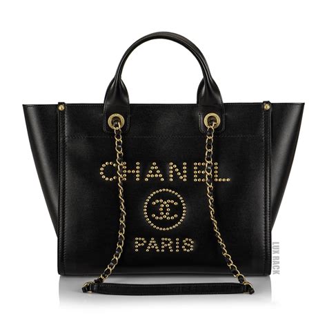 chanel deauville tote leather|chanel deauville tote price.